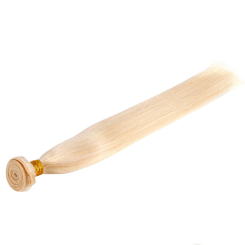 bleach blonde color 613 human hair brazilian peruvian malaysian indian straight virgin remy hairextensions can be dyed