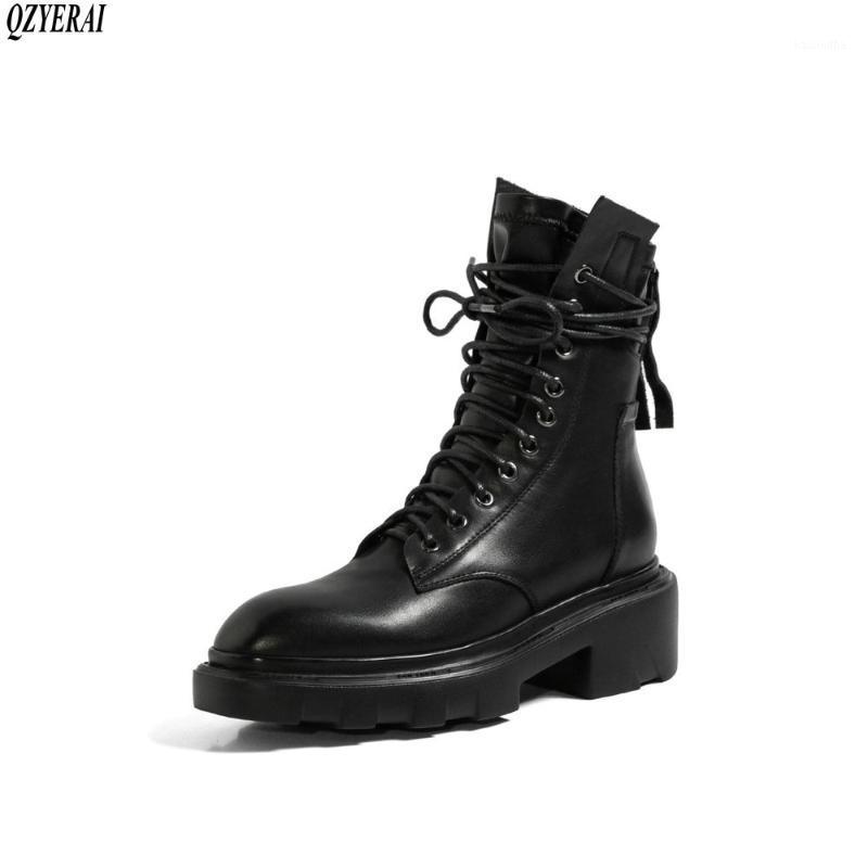 QZYERAI New style boots Genuine leather Female boots Women's cowhide Autumn and winter Women's shoes1, Black
QZYERAI New style boots Genuine leather Female boots Women's cowhide Autumn and winter Women's shoes1, Black