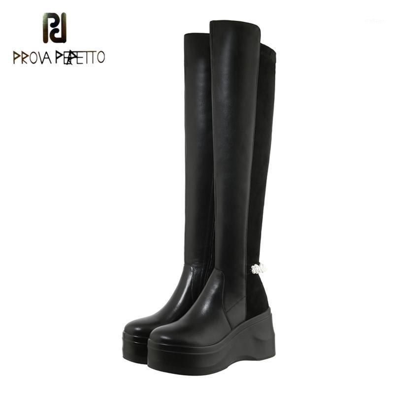 2020 Autumn / Winter New Thick Heel Platform Knee-length Boots Women's Boots Leather Wedges Zipper Super High Heel Trend1, Black leather
2020 Autumn / Winter New Thick Heel Platform Knee-length Boots Women's Boots Leather Wedges Zipper Super High Heel Trend1, Black leather