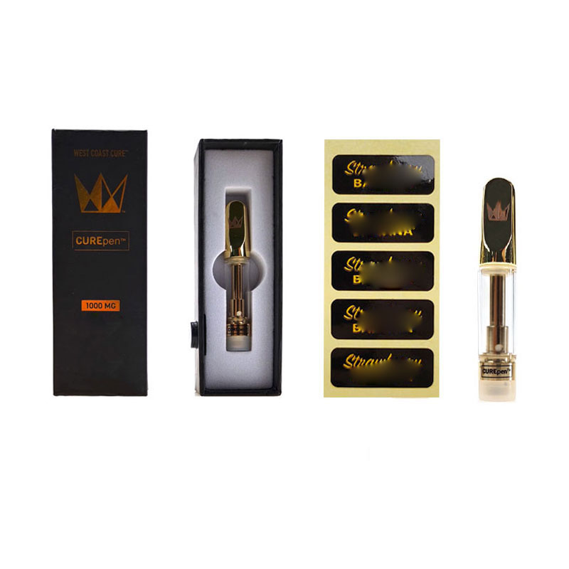 2020 West Coast Cure Vape Cartridge Curepen Empty Vaporizer Pen 510 Ceramic Cartridge Packaging 0.8ML Empty Oil Atomizer Gold Glass Tank
2020 West Coast Cure Vape Cartridge Curepen Empty Vaporizer Pen 510 Ceramic Cartridge Packaging 0.8ML Empty Oil Atomizer Gold Glass Tank