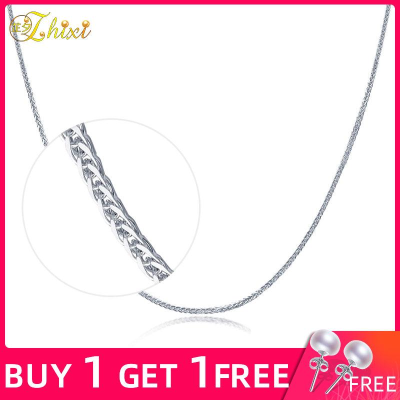 Chains ZHIXI 18K White Gold Jewelry Fine Real Chain Necklace 18 Inches Au750 Classic Wedding Gift For Women ZXX312bai
Chains ZHIXI 18K White Gold Jewelry Fine Real Chain Necklace 18 Inches Au750 Classic Wedding Gift For Women ZXX312bai