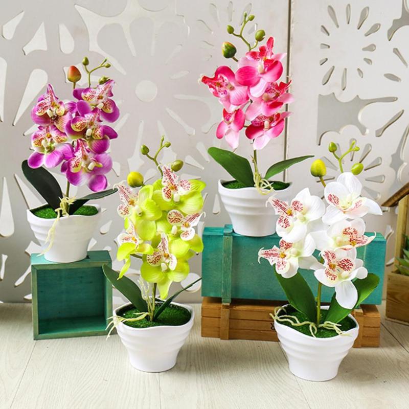 5Heads Artificial Butterfly Orchid Flower Potted Bonsai for Home Garden Decoration Office Bedroom Ornament Fake Plants Flowers, Green
5Heads Artificial Butterfly Orchid Flower Potted Bonsai for Home Garden Decoration Office Bedroom Ornament Fake Plants Flowers, Green