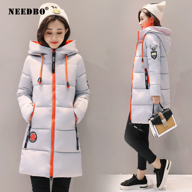 NEEDBO Winter Jacket Women Long Parka Winter Coat Female Woman Winter Coat and Puffer Jacket Casual Slim Outwear Long Coat Women 200928