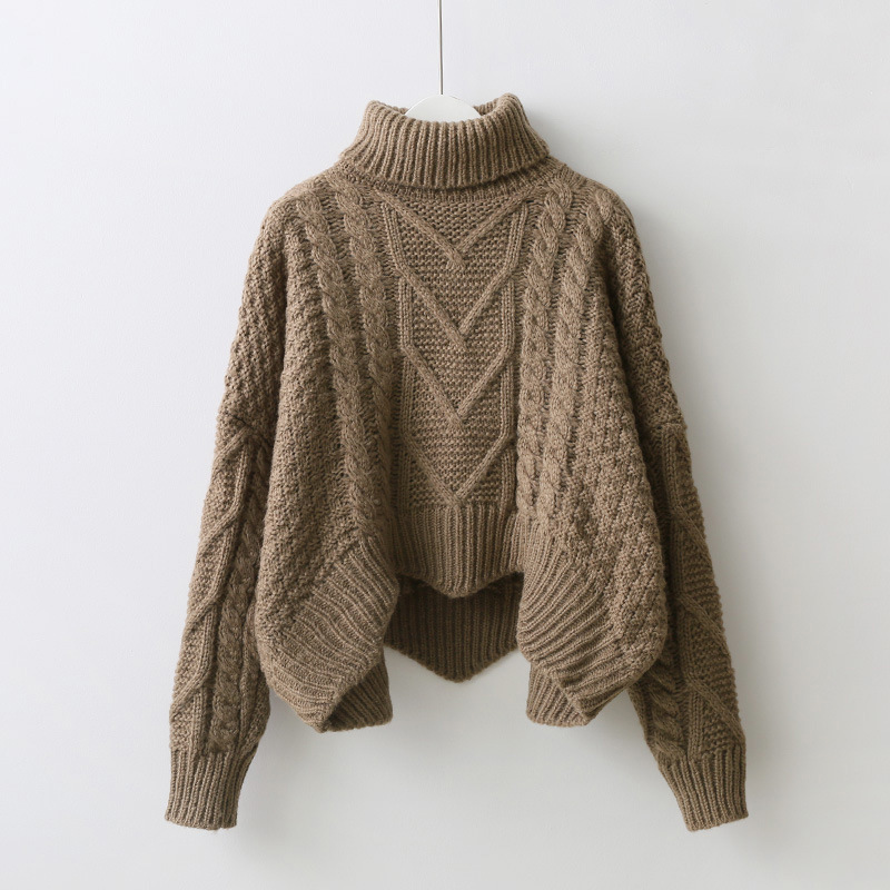 sleeve large size ladies sweaters han edition of fund of autumn winters is a turtle neck long sleeve blouse 201223