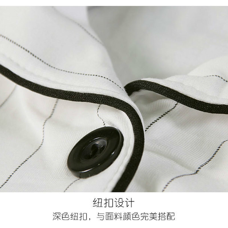 QWEEK Cotton Pajamas for Women Long Sleeve Night Suit Cardigan Pijama Stripes Sleepwear Pyjama Nightwear Dropshipping 201106