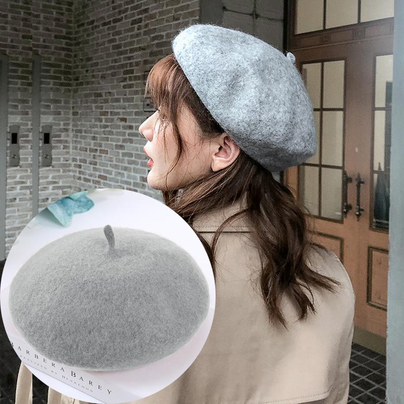 Winter Warm Vintage Elegant Women's Beret Wool Hat Cap Girls Beret Hats Solid Color Beanie Caps Baseball Cap Hat for Women, Grey style c
Winter Warm Vintage Elegant Women's Beret Wool Hat Cap Girls Beret Hats Solid Color Beanie Caps Baseball Cap Hat for Women, Grey style c