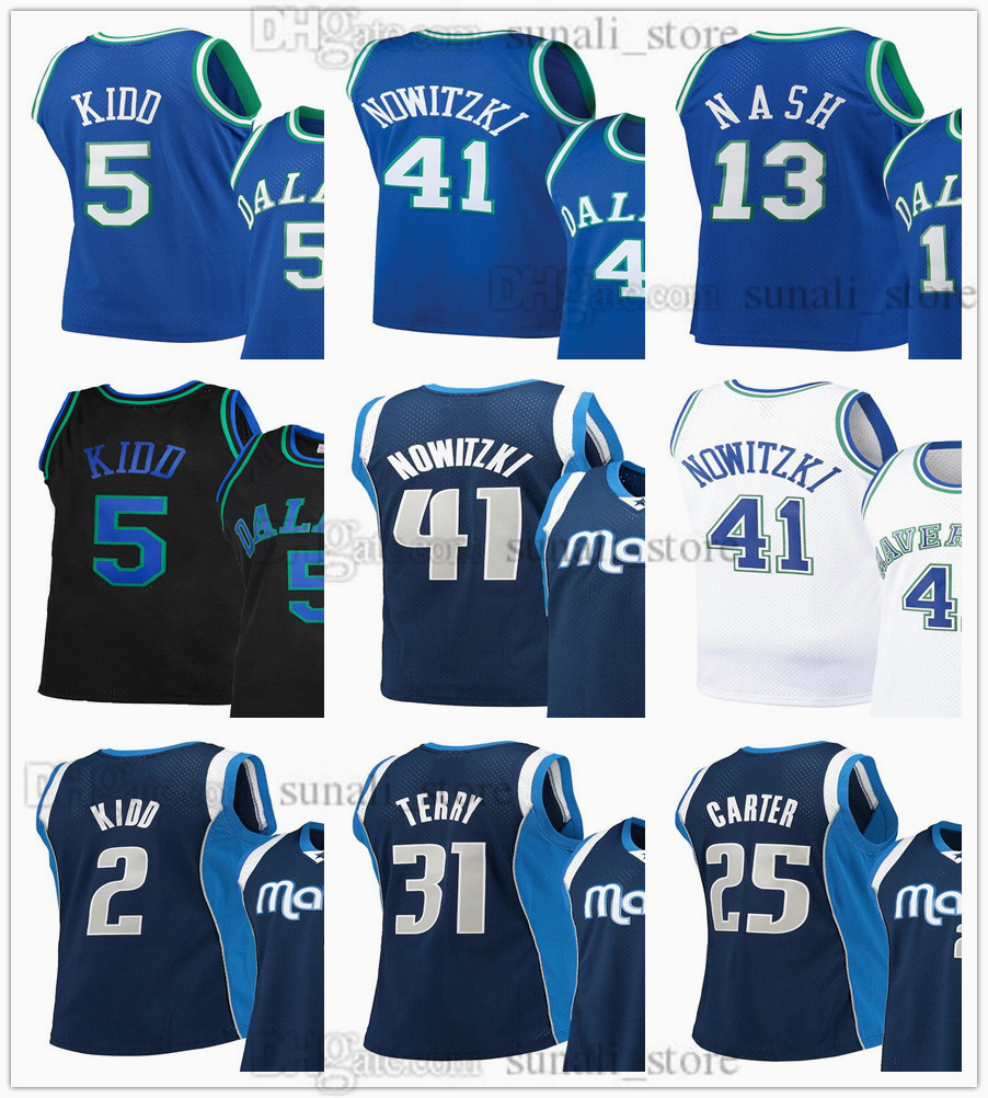 Custom Retro Basketball 13 Steve 2 Jason Kidd Jerseys 5 Nash Dirk Nowitzki 41 Jason Terry 31 Vince Carter 25 Navy Blue White, New blue
Custom Retro Basketball 13 Steve 2 Jason Kidd Jerseys 5 Nash Dirk Nowitzki 41 Jason Terry 31 Vince Carter 25 Navy Blue White, New blue