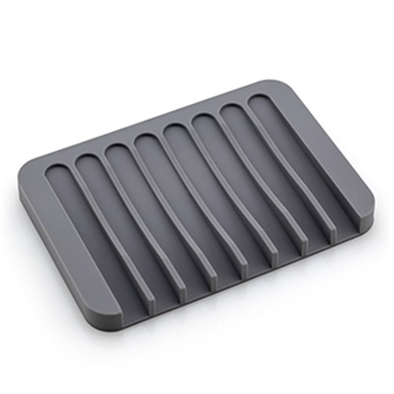 Multicolor Water Drainage Anti Skid Soap Box Silicone Soap Dishes Bathroom Soap Holders Case Home Bathroom High Quality