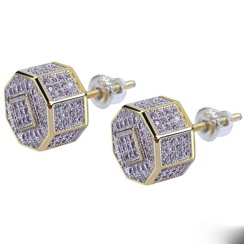 Hip Hop Earrings Luxury Grade Quality Zircon Paved Stud Earrings Fashion Men Women Gold Color Geometric Earrings
Hip Hop Earrings Luxury Grade Quality Zircon Paved Stud Earrings Fashion Men Women Gold Color Geometric Earrings