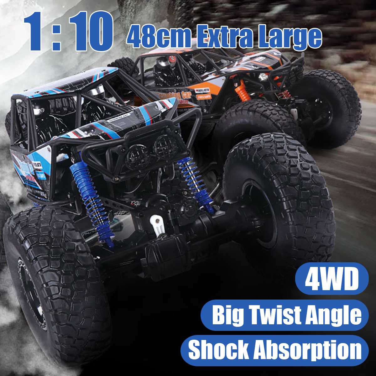 1:10 48cm 18.9inch RC Cars 2.4G Radio Control 4WD Off-road Electric Vehicle Monster Remote Control Car Gift Boys Children Toys
1:10 48cm 18.9inch RC Cars 2.4G Radio Control 4WD Off-road Electric Vehicle Monster Remote Control Car Gift Boys Children Toys