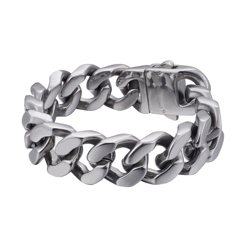 20mm Heavy Men's Curb Cuban Link Bracelet Gold Silver Color 316L Stainless Steel Bike Bracelets Wristband Male Jewelry dropship
20mm Heavy Men's Curb Cuban Link Bracelet Gold Silver Color 316L Stainless Steel Bike Bracelets Wristband Male Jewelry dropship