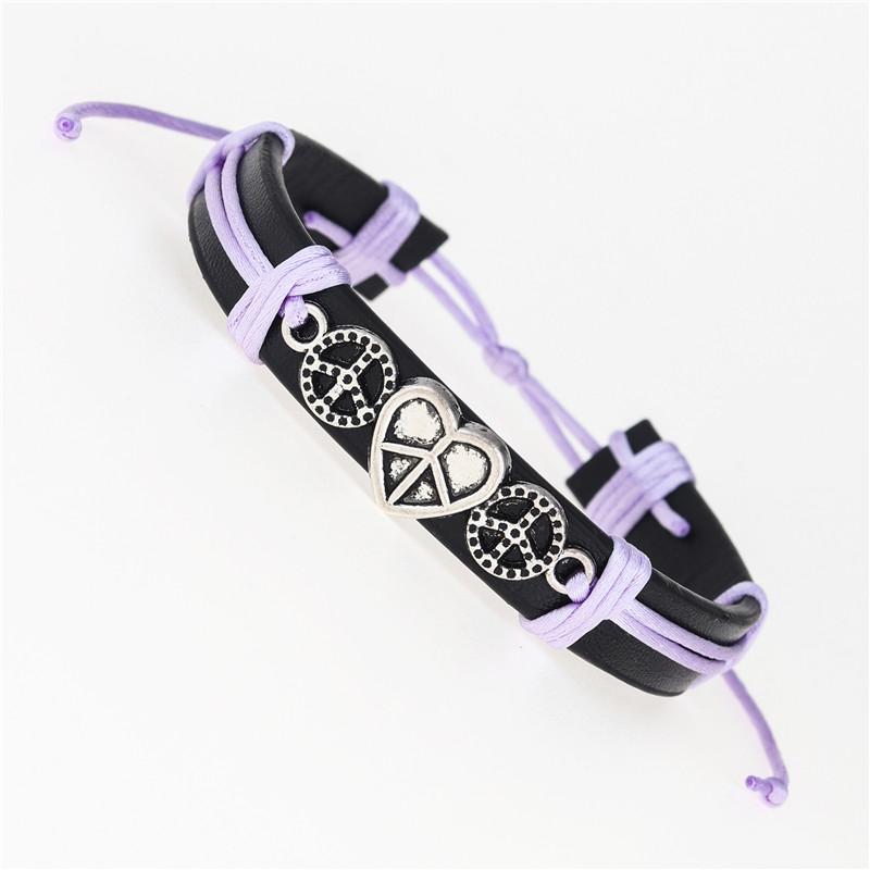 Tennis Fashion Casual Antique Peace Sign Heart-shaped Charm Leather Bracelets For World Pray Lover Jewelry Gifts Drop
Tennis Fashion Casual Antique Peace Sign Heart-shaped Charm Leather Bracelets For World Pray Lover Jewelry Gifts Drop