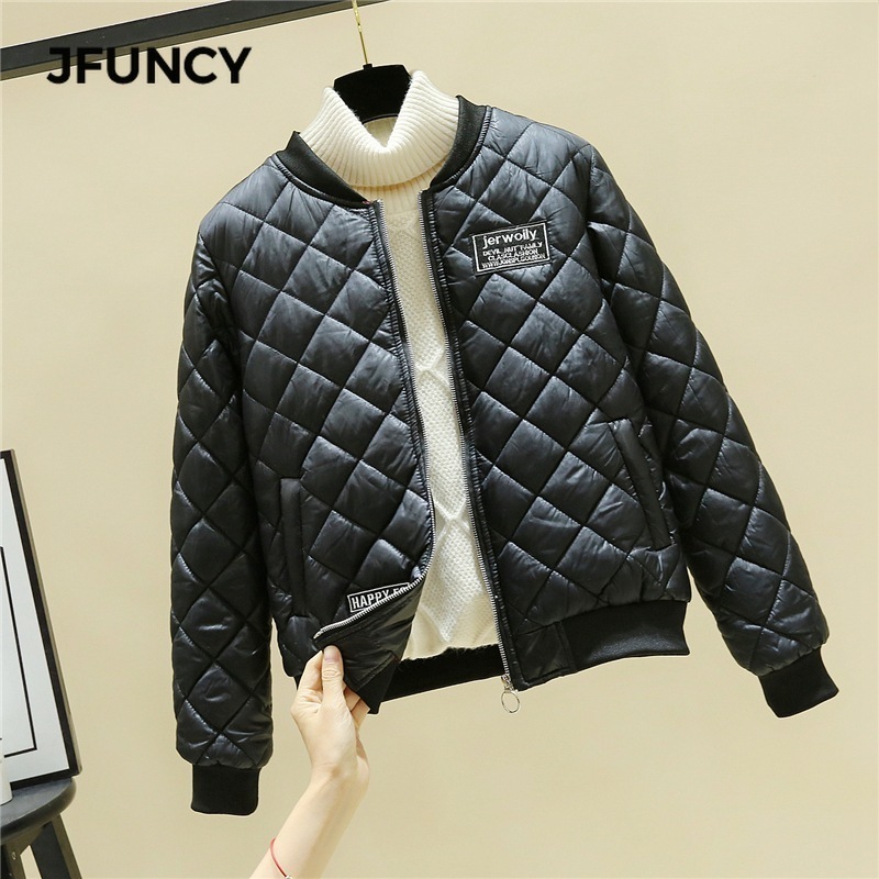 JFUNCY Winter Light Jacket for Women Korean Woman Parkas Female Thin Jackets Coats Plus Size Women's Jacket Cotton Outwear 200928