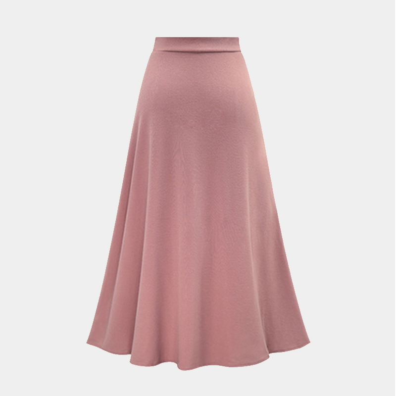 Chiffon Pink Ruffle Women's Long Skirt High Waist Bowtie Split Irregular Maxi Skirts Ladies Spring Winter Office Clothes Female T200604