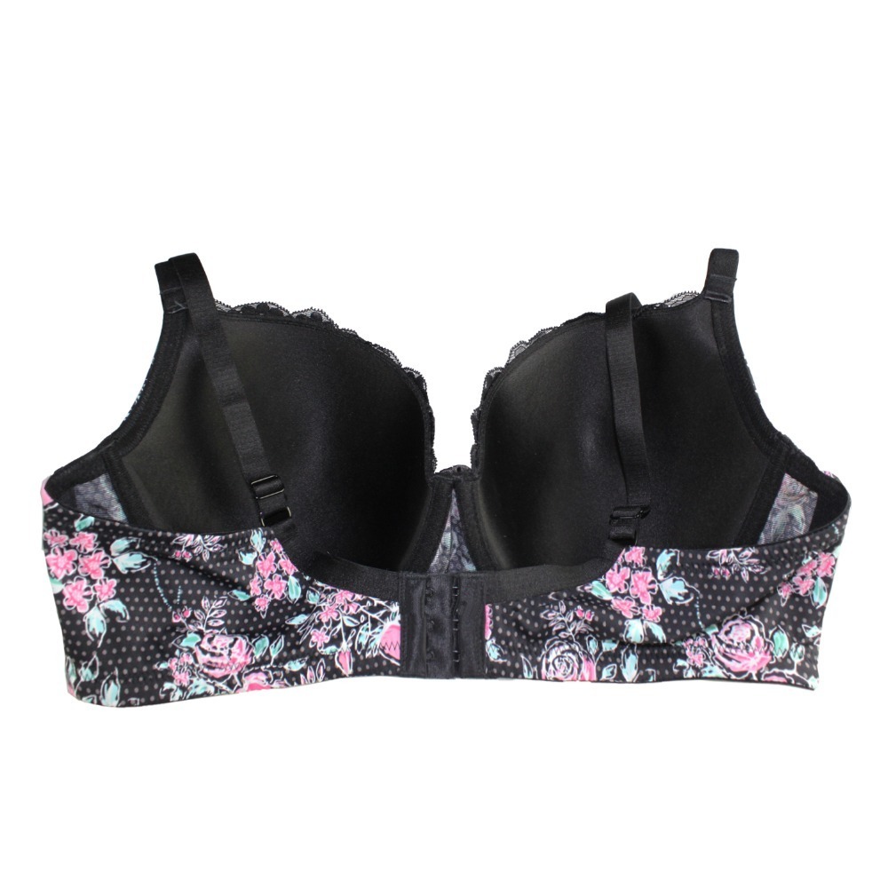 Sexy Bra For Women Fashion Print Brassiere Push Up Bra 3/4 Cup Underwire Lace Intimates Ladies Plus Size 36-46 C-D-DD-DDD-E-F-G 201202