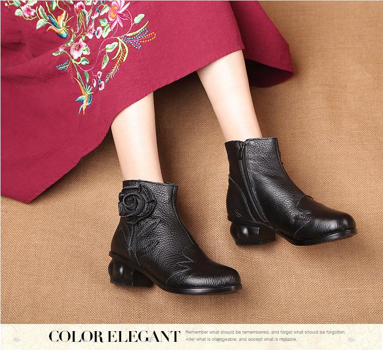 High Quality Women Genuine Leather Boots Retro Cowhide Leather Women's Boots Mother Folk Style Winter Shoes Sapato Feminino, Black
High Quality Women Genuine Leather Boots Retro Cowhide Leather Women's Boots Mother Folk Style Winter Shoes Sapato Feminino, Black