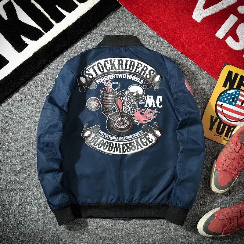 MA-1Military Biker Bomber Jacket Men Autumn Printed Slim Fit Pilot Coat Streetwear Jackets Windbreaker Baseball Coats Clothing 201119