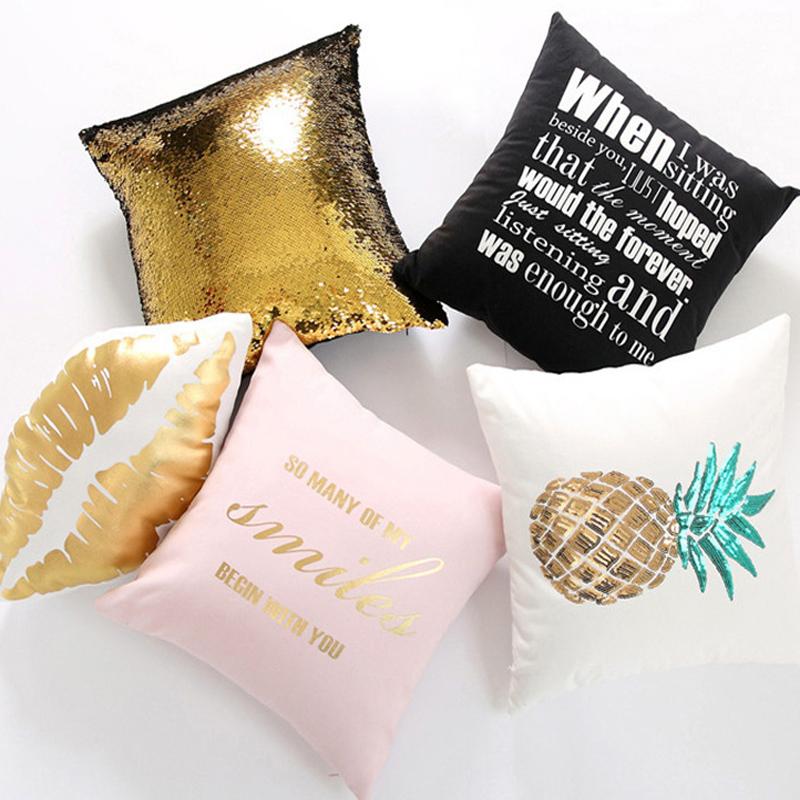Home Decor Sequined Pineapple Pillow Case Cushion Cover Letter Pillows Cushions Hogar Coussin Pink Cojines Decorativos Para Sofa, Black letter
Home Decor Sequined Pineapple Pillow Case Cushion Cover Letter Pillows Cushions Hogar Coussin Pink Cojines Decorativos Para Sofa, Black letter