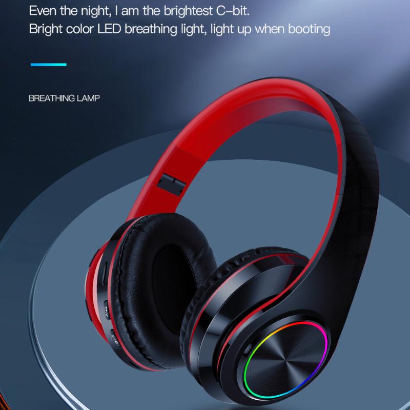 Bluetooth Headphones V5.0 Wireless Headset Foldable LED Light Stereo Gaming Earphone With Mic For PC, White
Bluetooth Headphones V5.0 Wireless Headset Foldable LED Light Stereo Gaming Earphone With Mic For PC, White