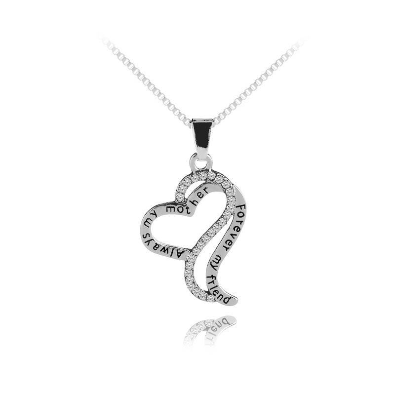 Fashion Letter mother Heart Shape Inlaid Crystal Pendant Necklace Mother's Day For MOm Gift High Quality Jewelry
Fashion Letter mother Heart Shape Inlaid Crystal Pendant Necklace Mother's Day For MOm Gift High Quality Jewelry