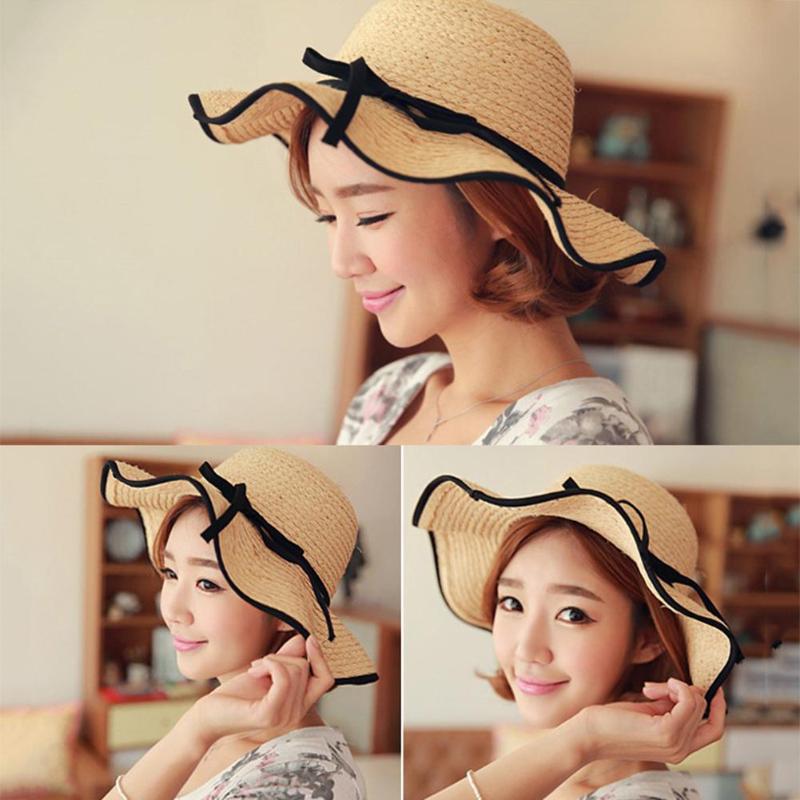 Women Bowknot Straw Weave Wavy Wide Brim Sunscreen Outdoor Beach Sunhat Cap Hat Sunhat Cap Hat Straw, Khaki
Women Bowknot Straw Weave Wavy Wide Brim Sunscreen Outdoor Beach Sunhat Cap Hat Sunhat Cap Hat Straw, Khaki