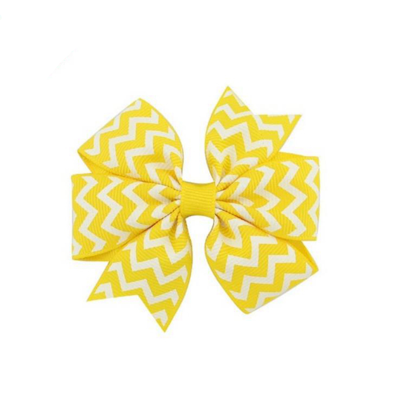 Baby Girls Hair Clips Striped Bows Hairclips Grosgrain Ribbon Bowknot Barrettes Kids Hairpin DIY Children Hair Accessories 17 Colors DW6352