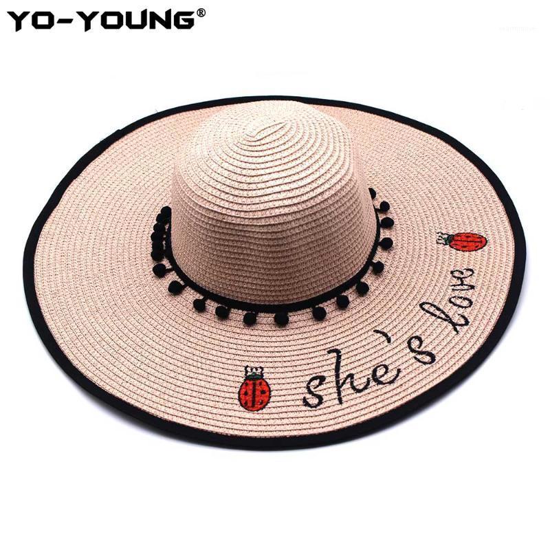 Yo-Young Women Shade Sun Hats Beach Hats Casual Summer Ladies Hat Letters She is Love Embroidery Large Brim Straw Hat 56-58 cm1
Yo-Young Women Shade Sun Hats Beach Hats Casual Summer Ladies Hat Letters She is Love Embroidery Large Brim Straw Hat 56-58 cm1