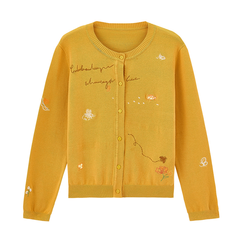 INMAN Autumn Japanese Causal Embroidery Women Outerwear Cute Sweater Female Ladies Girl Top Cardigan Button Knitwear 201225