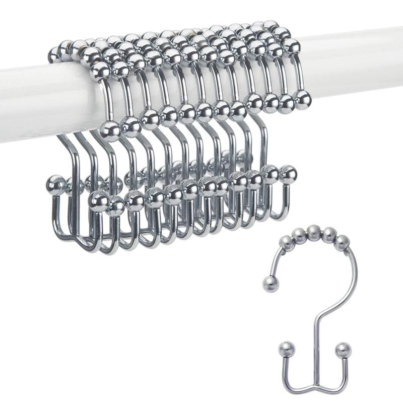 24 Pack Shower Curtain Hooks Rings Anti-Rust Metal Double Glide Shower Hooks for Bathroom Rods Curtains
24 Pack Shower Curtain Hooks Rings Anti-Rust Metal Double Glide Shower Hooks for Bathroom Rods Curtains