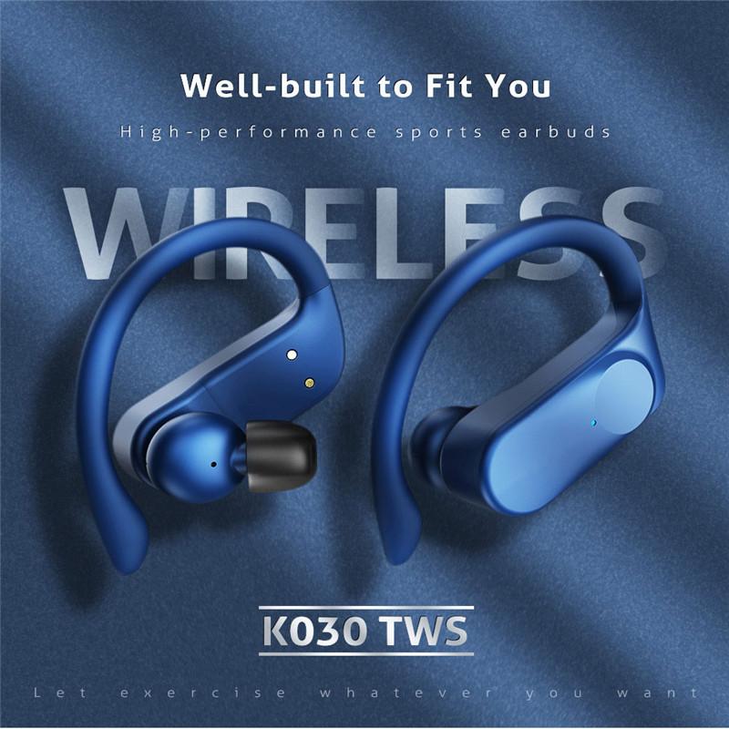 Tipo de oreja colgante, auricular Bluetooth 5.0, auricular deportivo estéreo impermeable, videojuego estéreo 3D, con micrófono y, Blue
Tipo de oreja colgante, auricular Bluetooth 5.0, auricular deportivo estéreo impermeable, videojuego estéreo 3D, con micrófono y, Blue