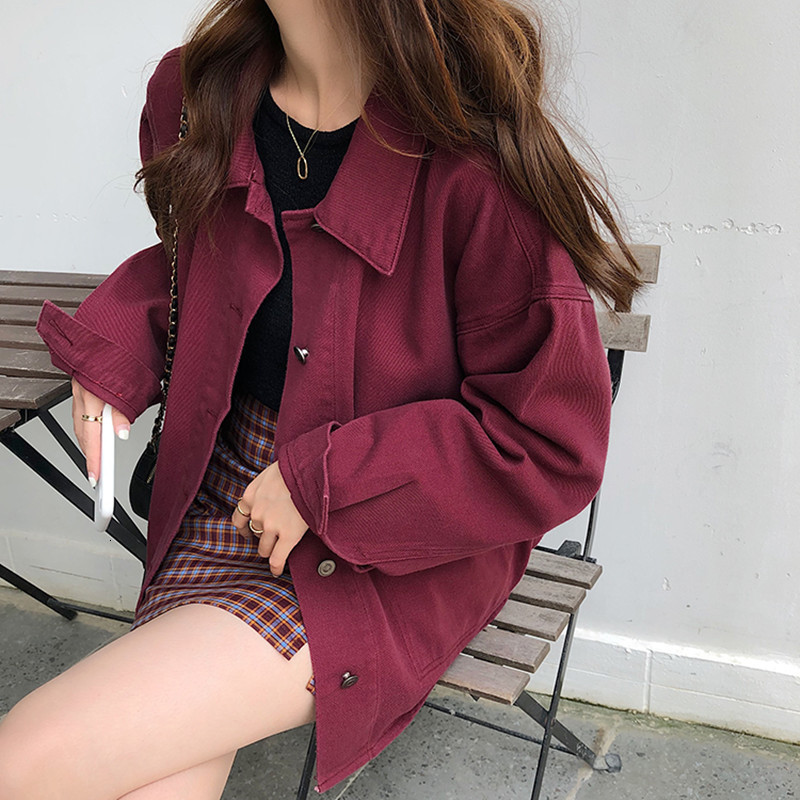 2021 New 2 colours of loose denim Korean femme stylish women's jacket (78530) AAZ3, Mei red
2021 New 2 colours of loose denim Korean femme stylish women's jacket (78530) AAZ3, Mei red