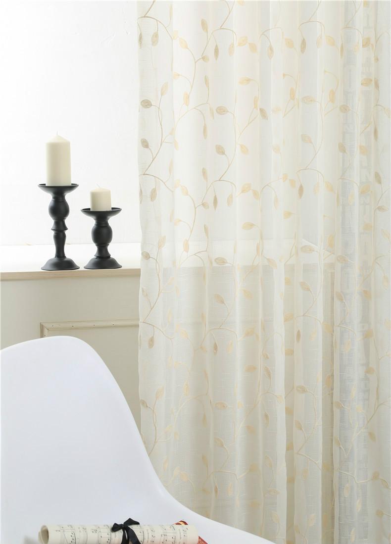European White Embroidered Voile Curtains Bedroom Sheer Curtains for Living Room Tulle Window Curtains/Panels Window Screening 
European White Embroidered Voile Curtains Bedroom Sheer Curtains for Living Room Tulle Window Curtains/Panels Window Screening