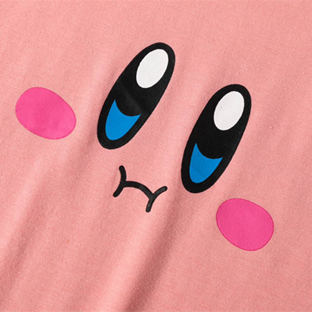 WXCTEAM Kirby Tshirt Super Star Kirby x YUMMY Batwing Loose Top Women Girl Summer Homewear Lolita Sweet Summer Tee Dropping Ship T200516
