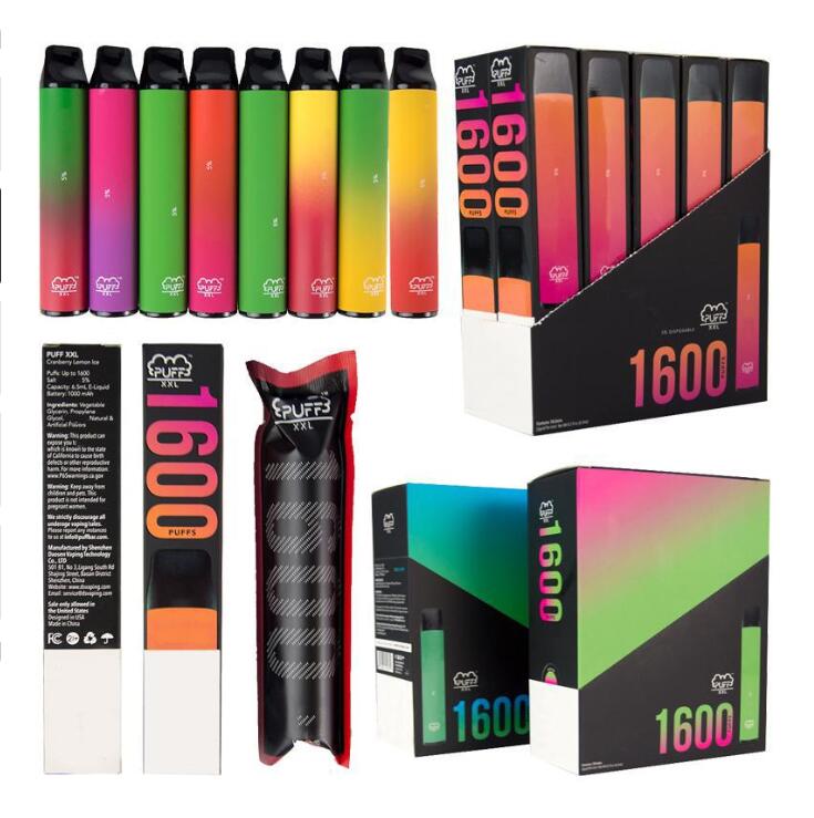 PUFF XXL Disposable Device 1600+ Puffs 18 Colors Puff Bar Plus Xtra E Cigarette Vape Pen
PUFF XXL Disposable Device 1600+ Puffs 18 Colors Puff Bar Plus Xtra E Cigarette Vape Pen