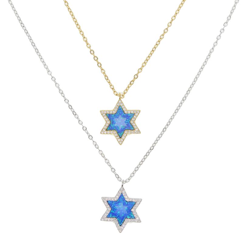 2020 New arrival Fashion Jewelry Star of David Opal stones Pendant Necklace for Women Necklaces 41+5cm chain
2020 New arrival Fashion Jewelry Star of David Opal stones Pendant Necklace for Women Necklaces 41+5cm chain