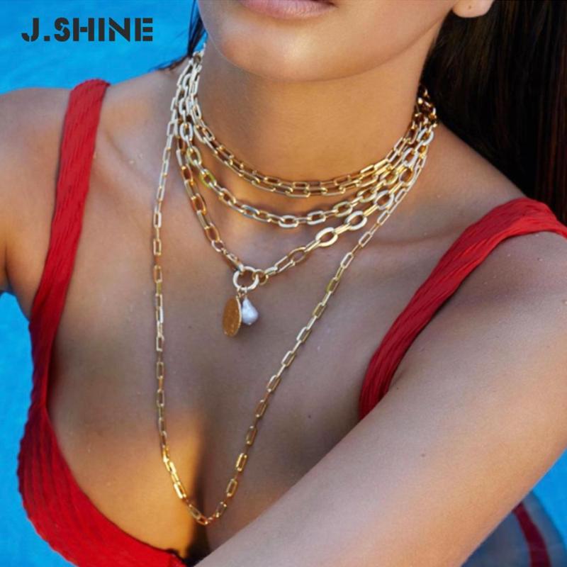 JShine Gothic Layered Imitation Pearl Pendant Cuban Choker Necklace Punk Coin Long Chain Necklace for Women Fashion Jewelry
JShine Gothic Layered Imitation Pearl Pendant Cuban Choker Necklace Punk Coin Long Chain Necklace for Women Fashion Jewelry