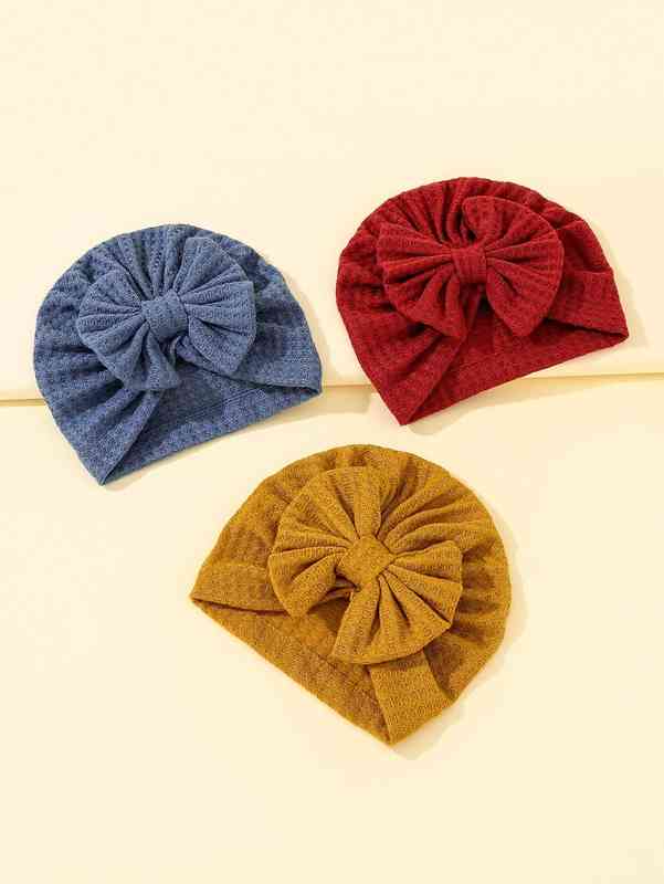 3pcs Baby Bow Knot Decor Hat SHE03