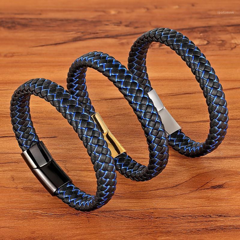 TYO Fashion Special Design Genuine Leather Bracelets & Bangles For Men Blue Stripe Black Color For Marry Christmas Birthday Gift1
TYO Fashion Special Design Genuine Leather Bracelets & Bangles For Men Blue Stripe Black Color For Marry Christmas Birthday Gift1