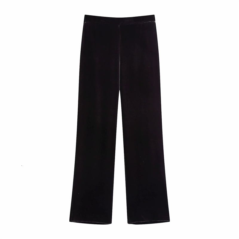 2021 New Elegant Women Solid Black Veet Fashion Ladies High Waist Long Pants Streetwear Female Chic Straight Trousers Dxdd
2021 New Elegant Women Solid Black Veet Fashion Ladies High Waist Long Pants Streetwear Female Chic Straight Trousers Dxdd
