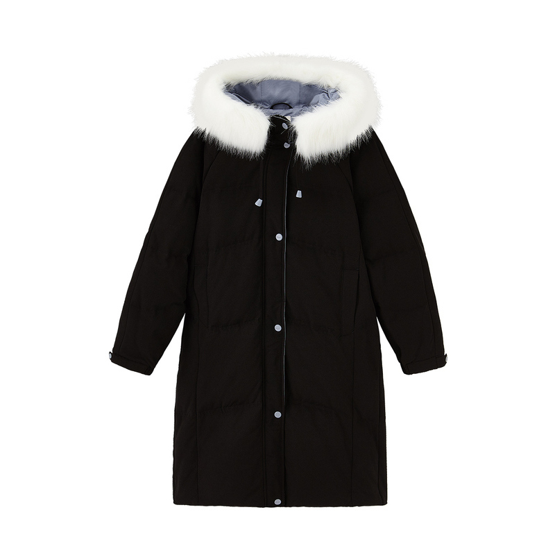 INMAN Winter New Arrivals Large Collar White Duck 90% Knee Length Mid Long Resistant Women's Down Jacket 201019