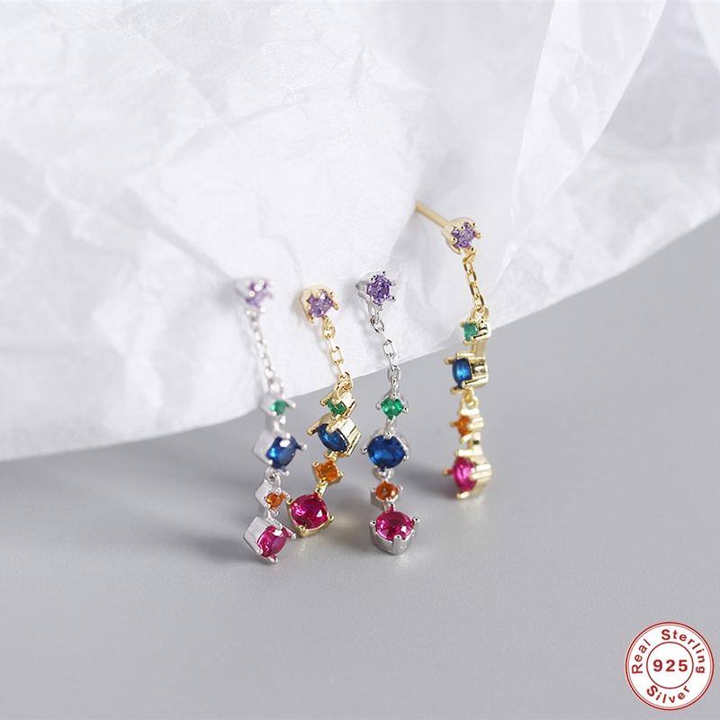 Luxury Bling S925 Sterling Silver Colorful Zircon Tassel Stud Earring Earrings For Couples Women Girl Fine Jewelry Accessories
Luxury Bling S925 Sterling Silver Colorful Zircon Tassel Stud Earring Earrings For Couples Women Girl Fine Jewelry Accessories