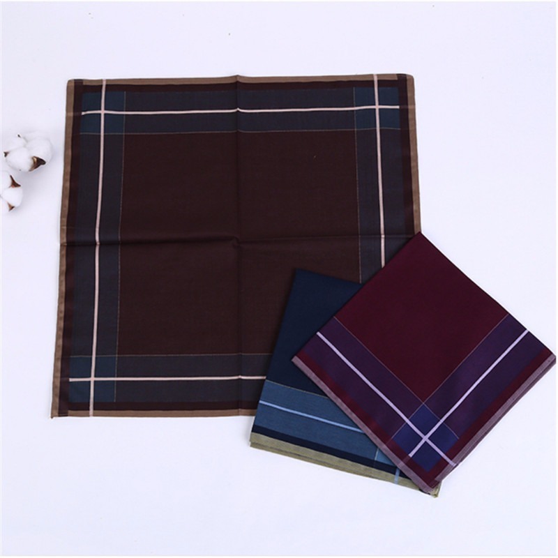 1pcs Dark Colorful Cotton Handkerchiefs Woven Printing Plaid Pocket Square Mens Casual Streak Square Pockets Handkerchief Towels T200618