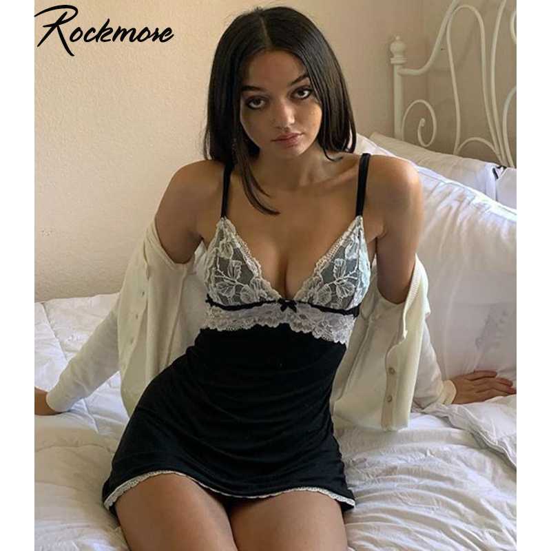 Rockmore Black Sexy Lace Patchwork Sleeveless Women' Dress Spaghetti Straps Butterfly Knot Bodycon Mini Party Dresses Summer
Rockmore Black Sexy Lace Patchwork Sleeveless Women' Dress Spaghetti Straps Butterfly Knot Bodycon Mini Party Dresses Summer