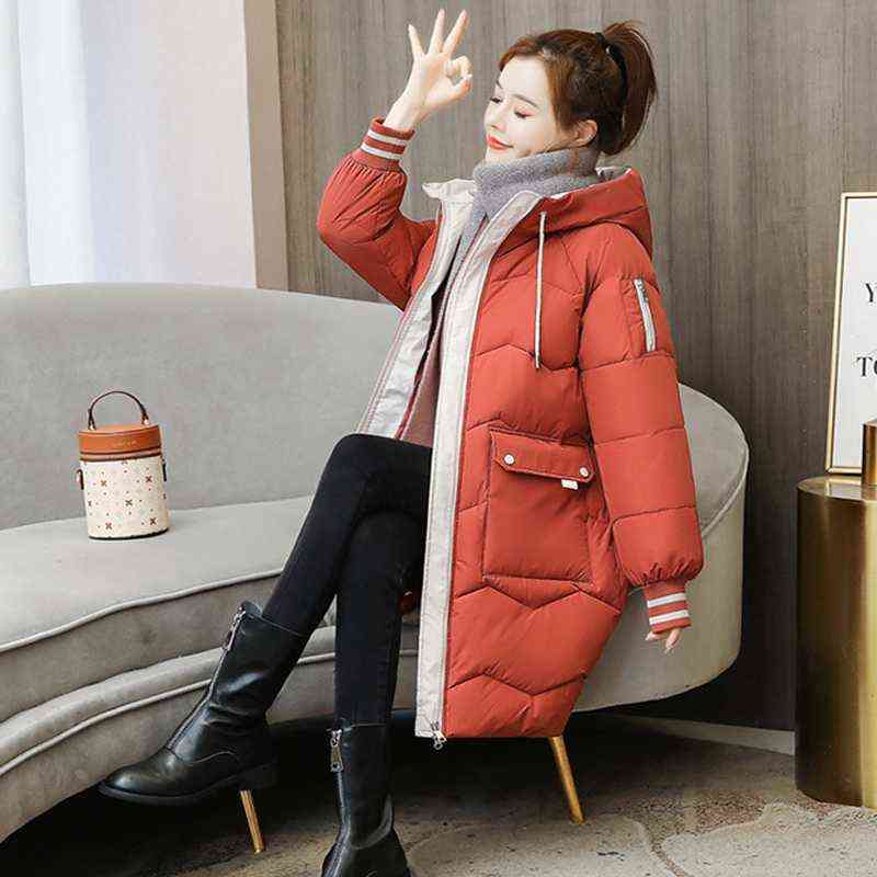Down Jackets Female Winter Coat Women's Parkas Hooded Warm Winter Jacket Coat Cotton Padded Jacket Plus Size XS-3XL 9907 220118