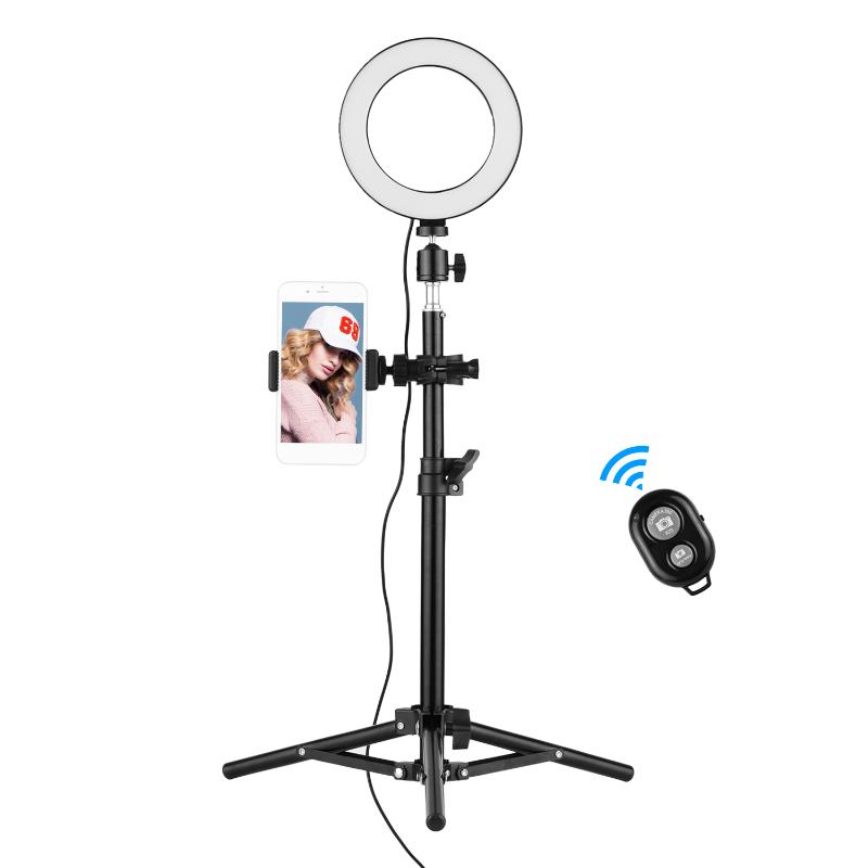 16cm 3000K-6500K Bi-color Ring Video Light with 50cm Light Stand Mini Ball Head Phone Holder for Live Streaming Photography
16cm 3000K-6500K Bi-color Ring Video Light with 50cm Light Stand Mini Ball Head Phone Holder for Live Streaming Photography