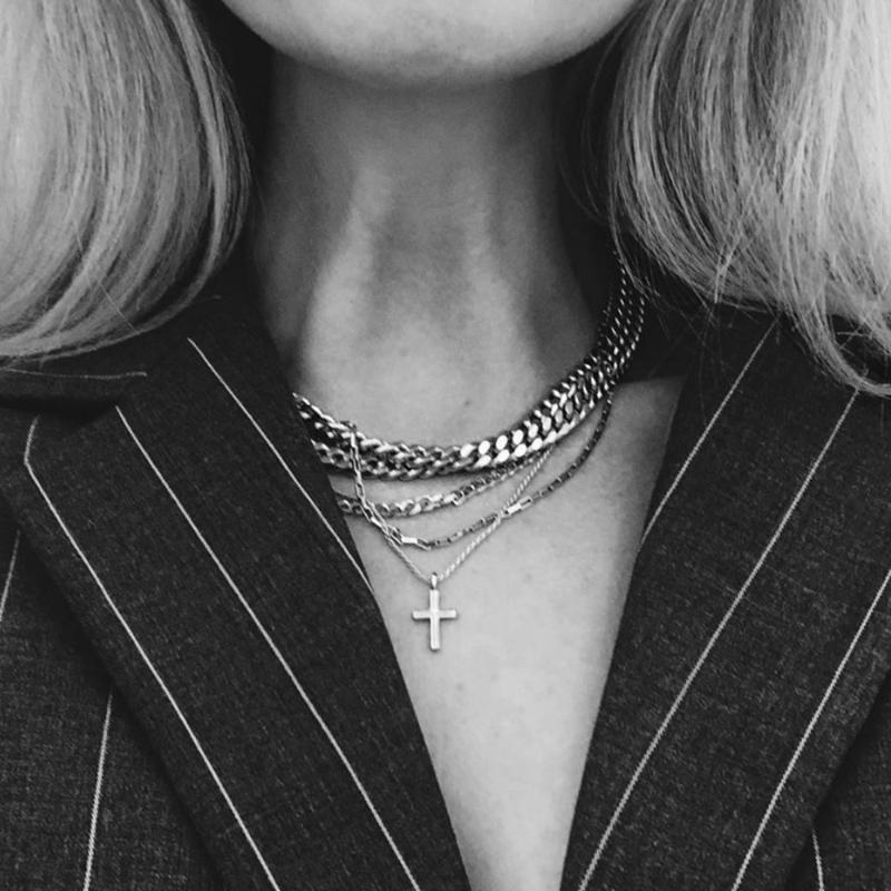 Multilayer Snake Chain Cross Pendant Necklace Hip hop Style Thick Chain Geometric Clavicle Necklace Party Jewelry Gift
Multilayer Snake Chain Cross Pendant Necklace Hip hop Style Thick Chain Geometric Clavicle Necklace Party Jewelry Gift