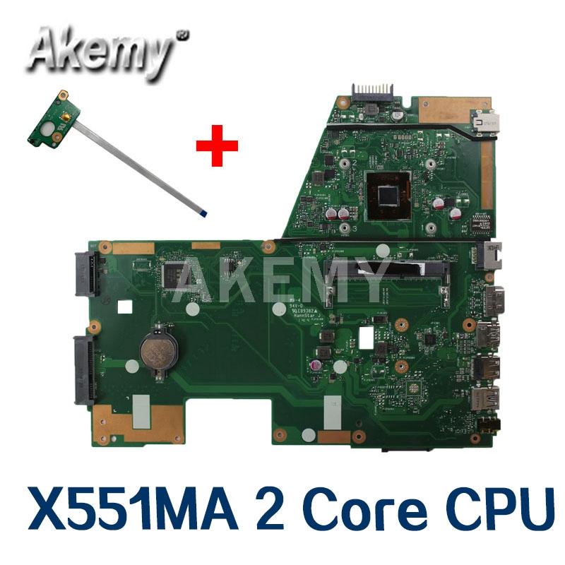 

Amazoon X551MA Laptop motherboard For Asus X551MA X551M X551 F551MA D550M Test original mainboard 2 Core CPU N2840
