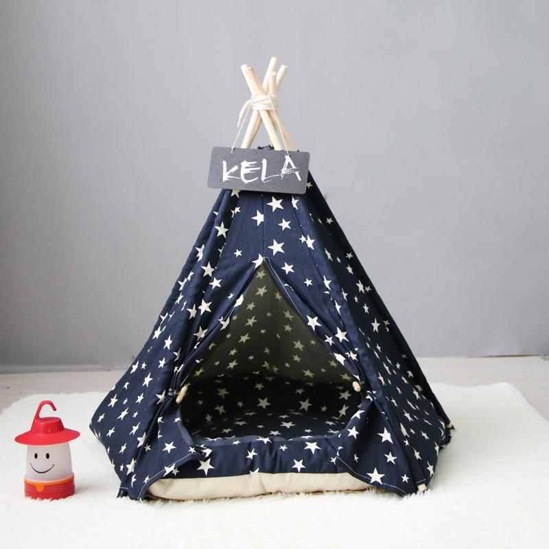 Portable Star Pet Teepee Foldable Dog Tent House Comfy Cozy Cat Bed Cotton Canvas Cat Home House Cushion Sleeping Mat Pet Kennel
Portable Star Pet Teepee Foldable Dog Tent House Comfy Cozy Cat Bed Cotton Canvas Cat Home House Cushion Sleeping Mat Pet Kennel