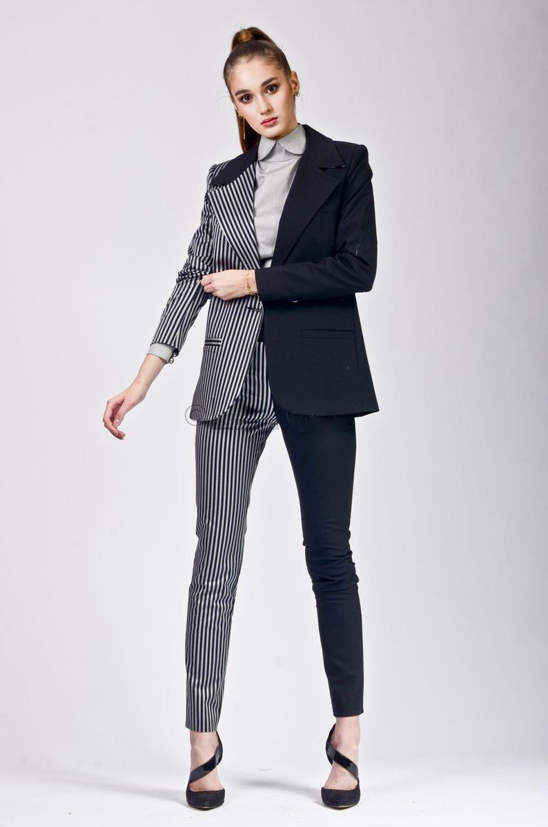 New Spring Unique Mother of the Bride Pants Suit Women Ladies Formal Evening Party Tuxedos Formal Work Wear For Wedding 2 pcs