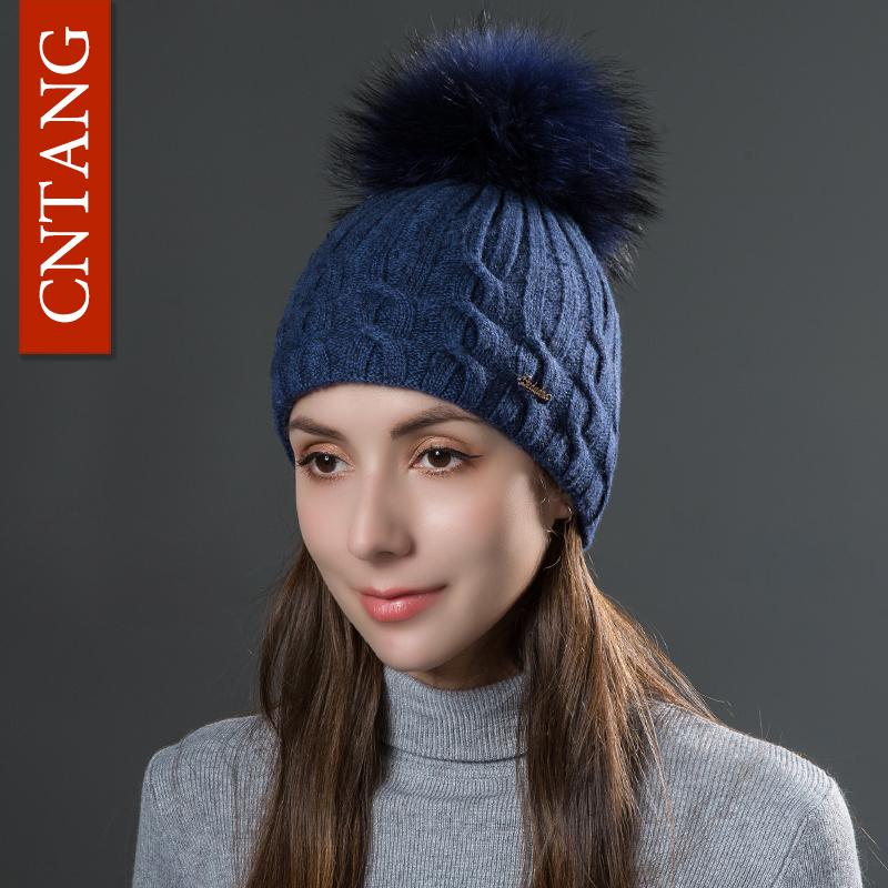 CNTANG Double Layer Women Wool Caps With Natural Raccoon Fur Pompoms Hats Winter Warm Knitted Twist Beanies Fashion Female Hat, Red
CNTANG Double Layer Women Wool Caps With Natural Raccoon Fur Pompoms Hats Winter Warm Knitted Twist Beanies Fashion Female Hat, Red